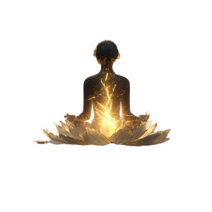 Golden Lotus Spirit Vinyl Car Decal Sticker – Waterproof & UV-Resistant 6.826666666666667"