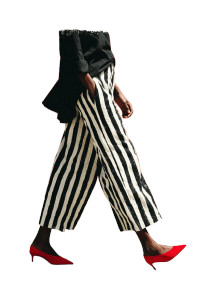 Striped Pants Walk Vinyl Car Decal Sticker – Waterproof & UV-Resistant 8.96"