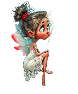 Whimsical Fairy Girl Vinyl Car Decal Sticker – Waterproof & UV-Resistant 8.0"