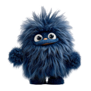 Blue Fluffy Puppet Vinyl Car Decal Sticker – Waterproof & UV-Resistant 3.4133333333333336"
