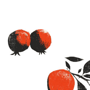 Pomegranate Linocut V2 Vinyl Car Decal Sticker – Waterproof & UV-Resistant 6.826666666666667"