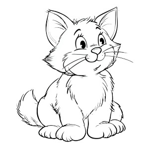 Cartoon Kitten V7 Vinyl Car Decal Sticker – Waterproof & UV-Resistant 3.4133333333333336"