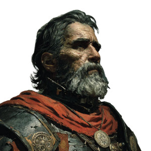 Grizzled Mercenary Captain Vinyl Car Decal Sticker – Waterproof & UV-Resistant 3.4133333333333336"