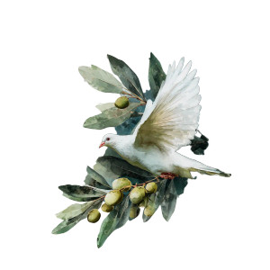 Olive Branch Dove Vinyl Car Decal Sticker – Waterproof & UV-Resistant 3.4133333333333336"