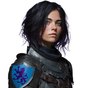 Female Knight V27 Vinyl Car Decal Sticker – Waterproof & UV-Resistant 3.4133333333333336"
