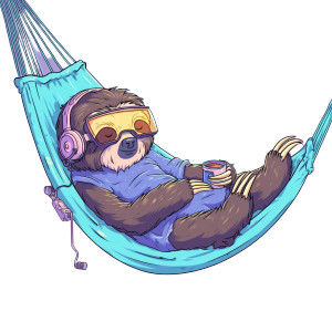 Vr Sloth Relaxing Vinyl Car Decal Sticker – Waterproof & UV-Resistant 6.826666666666667"