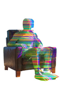 Glitch Humanoid Figure V2 Vinyl Car Decal Sticker – Waterproof & UV-Resistant 8.0"