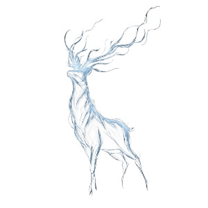 Stag Patronus Vinyl Car Decal Sticker – Waterproof & UV-Resistant 3.4133333333333336"