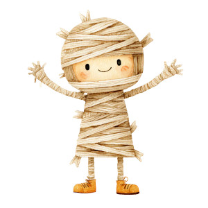 Cute Halloween Mummy Vinyl Car Decal Sticker – Waterproof & UV-Resistant 6.826666666666667"