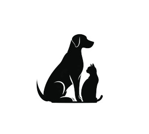 Dog And Cat Logo V2 Vinyl Car Decal Sticker – Waterproof & UV-Resistant 3.4133333333333336"