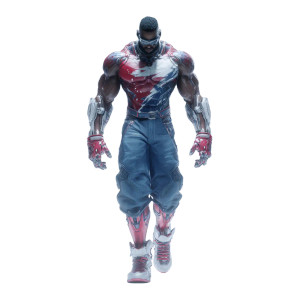 Muscular Ai Character Vinyl Car Decal Sticker – Waterproof & UV-Resistant 3.4133333333333336"