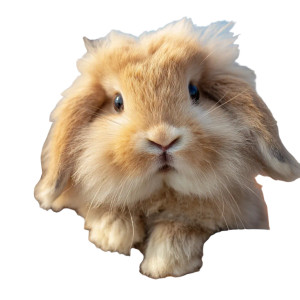 Fluffy Lop-Eared Rabbit V3 Vinyl Car Decal Sticker – Waterproof & UV-Resistant 3.4133333333333336"