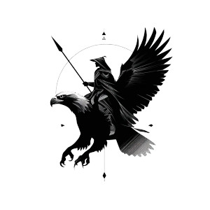 Mage On Eagle Vinyl Car Decal Sticker – Waterproof & UV-Resistant 3.4133333333333336"