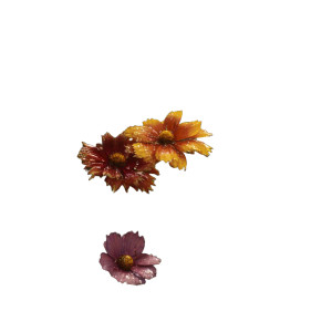 Rainy Wildflowers Vinyl Car Decal Sticker – Waterproof & UV-Resistant 3.4133333333333336"