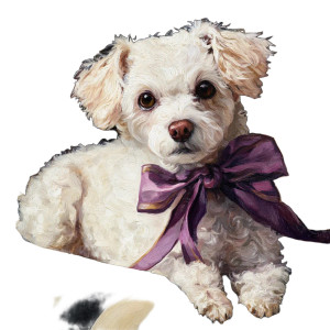 Victorian Dog Portrait V2 Vinyl Car Decal Sticker – Waterproof & UV-Resistant 6.826666666666667"