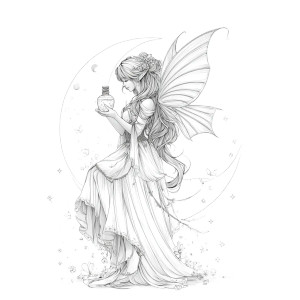 Whimsical Fairy V6 Vinyl Car Decal Sticker – Waterproof & UV-Resistant 3.4133333333333336"