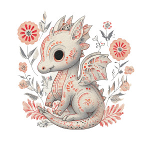 Chibi Dragon Art Vinyl Car Decal Sticker – Waterproof & UV-Resistant 3.4133333333333336"