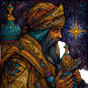 Magi'S Night Journey Vinyl Car Decal Sticker – Waterproof & UV-Resistant 3.4133333333333336"