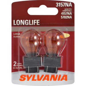 SYLVANIA Silverstar 3157 Long Life Backup Light Bulb | Natural Amber, Set Of 2