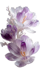 Delicate Crocus Bloom V2 Vinyl Car Decal Sticker – Waterproof & UV-Resistant 9.706666666666667"