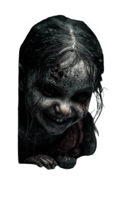 Horror Girl Emerges Vinyl Car Decal Sticker – Waterproof & UV-Resistant 9.706666666666667"