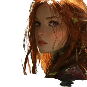 Ginger Fantasy Portrait Vinyl Car Decal Sticker – Waterproof & UV-Resistant 3.4133333333333336"