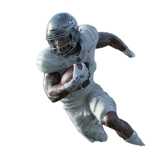 Football Player Rush Vinyl Car Decal Sticker – Waterproof & UV-Resistant 3.4133333333333336"