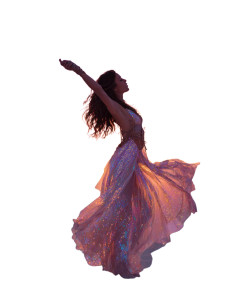 Dancing Woman At Sunrise Vinyl Car Decal Sticker – Waterproof & UV-Resistant 8.213333333333333"
