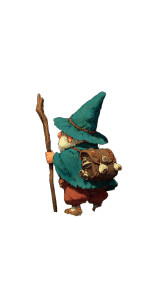 Tiny Gnome Wanderer Vinyl Car Decal Sticker – Waterproof & UV-Resistant 4.8533333333333335"