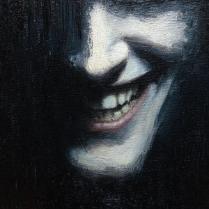 Evil Grin Smile Vinyl Car Decal Sticker – Waterproof & UV-Resistant 3.4133333333333336"