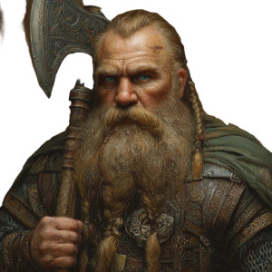 Dwarf Warrior Portrait V7 Vinyl Car Decal Sticker – Waterproof & UV-Resistant 3.4133333333333336"