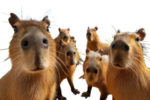 Capybara Selfie V2 Vinyl Car Decal Sticker – Waterproof & UV-Resistant 2.986666666666667"