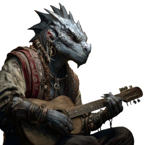 Silver Dragon Bard Vinyl Car Decal Sticker – Waterproof & UV-Resistant 6.826666666666667"
