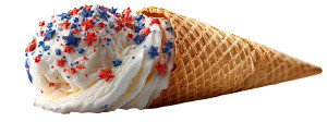 Patriotic Ice Cream V3 Vinyl Car Decal Sticker – Waterproof & UV-Resistant 4.4