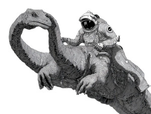 Space Brachiosaurus V2 Vinyl Car Decal Sticker – Waterproof & UV-Resistant 6.1866666666666665"