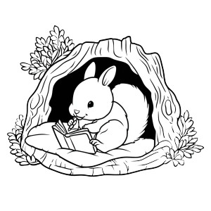 Kawaii Squirrel Journal Vinyl Car Decal Sticker – Waterproof & UV-Resistant 3.4133333333333336"