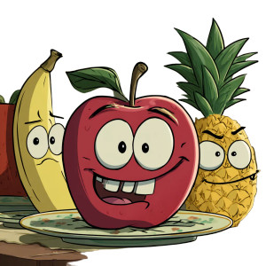 Dumb Apple Friends Vinyl Car Decal Sticker – Waterproof & UV-Resistant 3.4133333333333336"