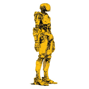 Humanoid Robot Art Vinyl Car Decal Sticker – Waterproof & UV-Resistant 6.826666666666667"