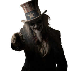 Ghost Uncle Sam Vinyl Car Decal Sticker – Waterproof & UV-Resistant 3.4133333333333336"