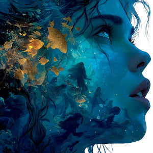 Mermaid Gaze Upwards Vinyl Car Decal Sticker – Waterproof & UV-Resistant 3.4133333333333336"