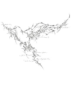 Gothic Dove Tattoo Vinyl Car Decal Sticker – Waterproof & UV-Resistant 8.0"