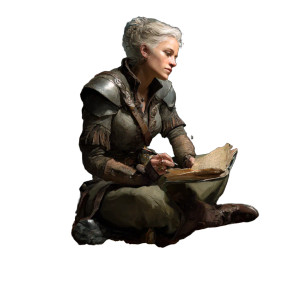 D&D Female Character V2 Vinyl Car Decal Sticker – Waterproof & UV-Resistant 3.4133333333333336"