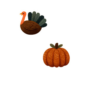 Cute Pumpkin Turkeys Vinyl Car Decal Sticker – Waterproof & UV-Resistant 3.4133333333333336"