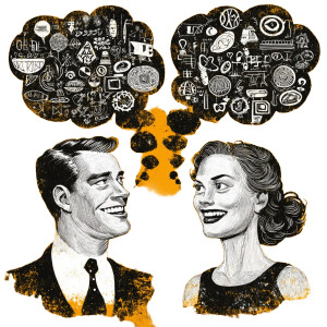 Happy Comic Couple Vinyl Car Decal Sticker – Waterproof & UV-Resistant 3.4133333333333336"