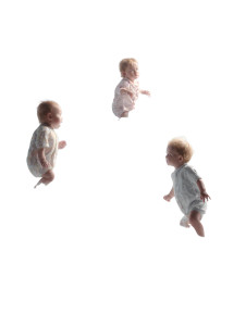 Babies In Clouds Vinyl Car Decal Sticker – Waterproof & UV-Resistant 8.213333333333333"