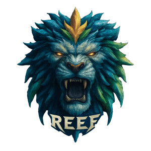 Reef Lion Logo Vinyl Car Decal Sticker – Waterproof & UV-Resistant 3.4133333333333336"