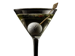Golf Ball Martini Vinyl Car Decal Sticker – Waterproof & UV-Resistant 6.1866666666666665"