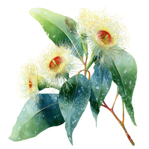 Gum Tree Blossom Vinyl Car Decal Sticker – Waterproof & UV-Resistant 3.4133333333333336"