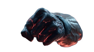 Demonic Gauntlet Punch Vinyl Car Decal Sticker – Waterproof & UV-Resistant 2.72"