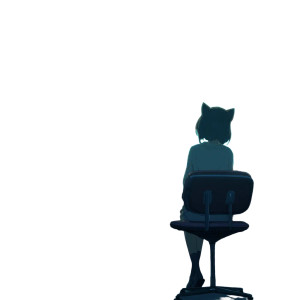 Cyberpunk Cat-Eared Girl Vinyl Car Decal Sticker – Waterproof & UV-Resistant 3.4133333333333336"